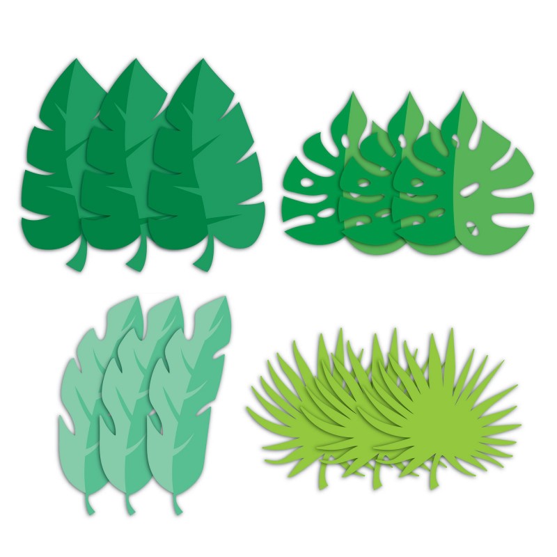 Dinosaur Girl Dino Decor Leaf Cutouts 18cm 12 pk Dinosaur Girl Dino Decor Leaf Cutouts 18cm 12 pk