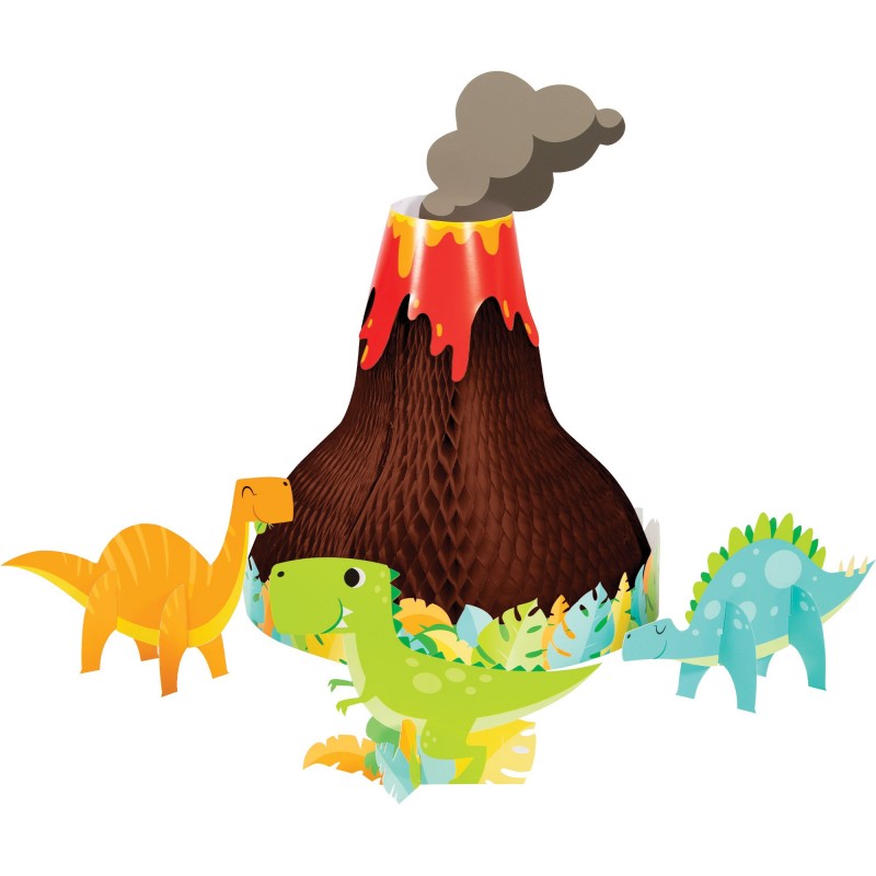 Dinosaur Boy Dino Decor 3D Centrepieces 4 pk Dinosaur Boy Dino Decor 3D Centrepieces 4 pk