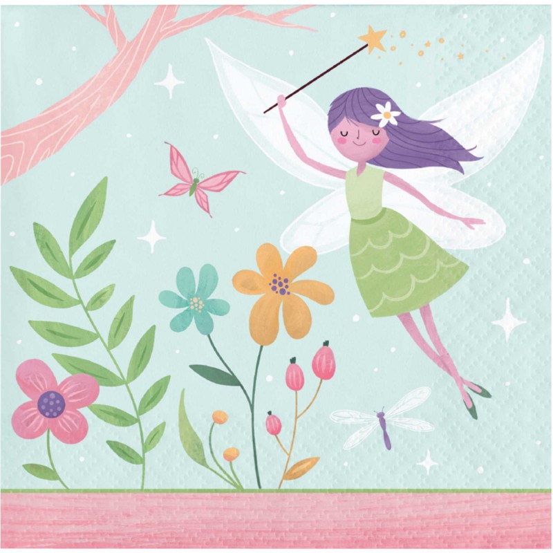 Fairies Fairy Forest Beverage Napkins 16 pk Fairies Fairy Forest Beverage Napkins 16 pk