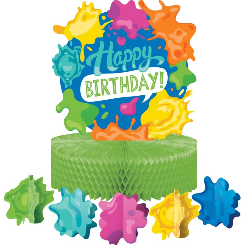 Paint Splatter Honeycomb Centrepiece - NFS Party