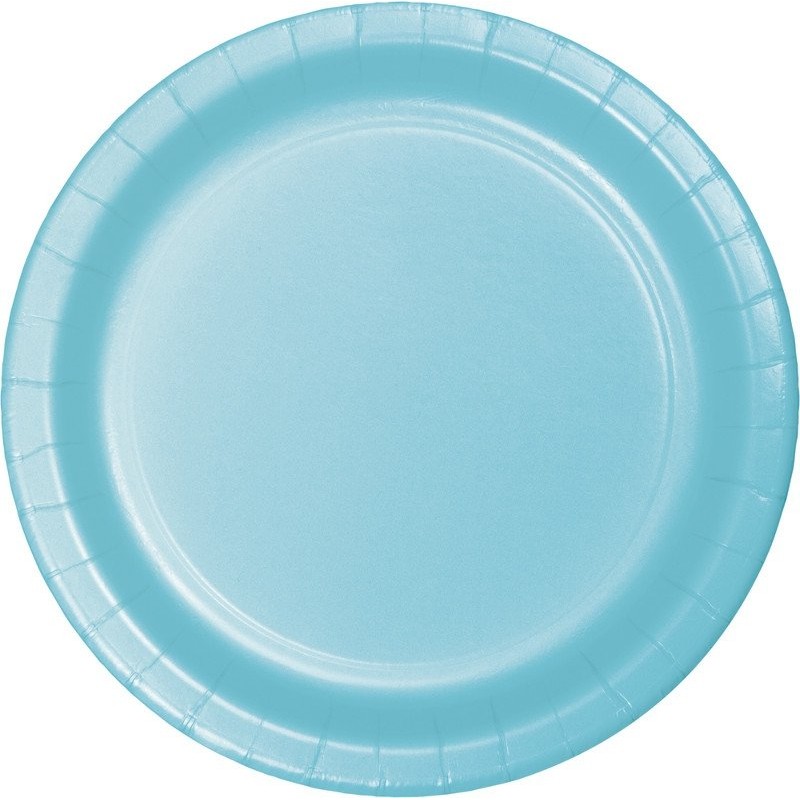 Pastel Blue Round Dinner Plates 23cm 24 pk Pastel Blue Round Dinner Plates 23cm 24 pk
