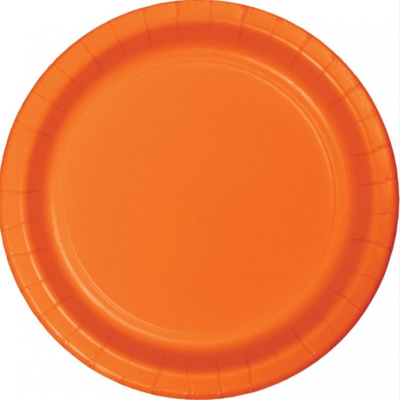 Sunkissed Orange Round Banquet Plates 26cm 24 pk
