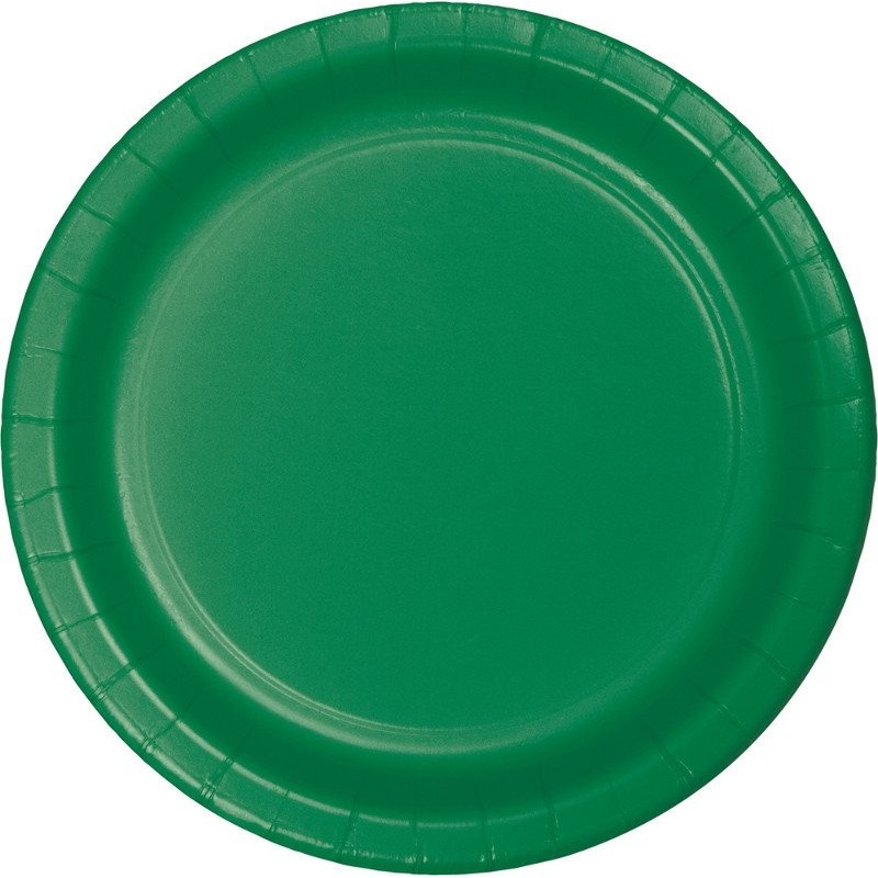Emerald Green Round Lunch Plates 18cm 24 pk