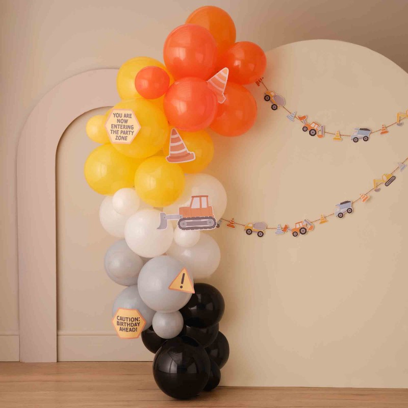 Construction Balloon Rch Under Construction Diggin' It Balloon Arch | Express Party Supplies