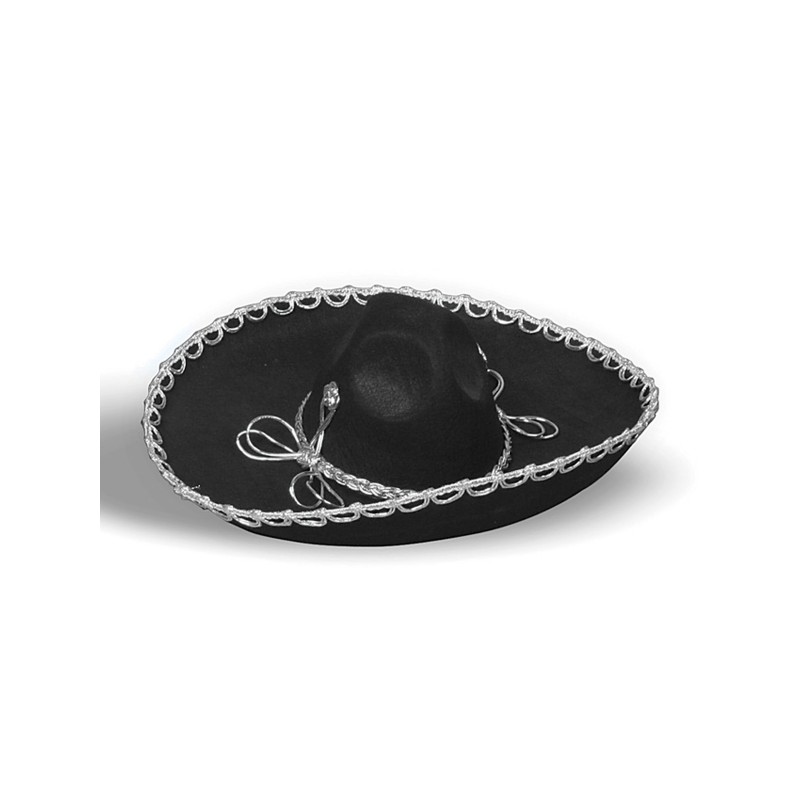 Black Mexican Sombrero for Adult
