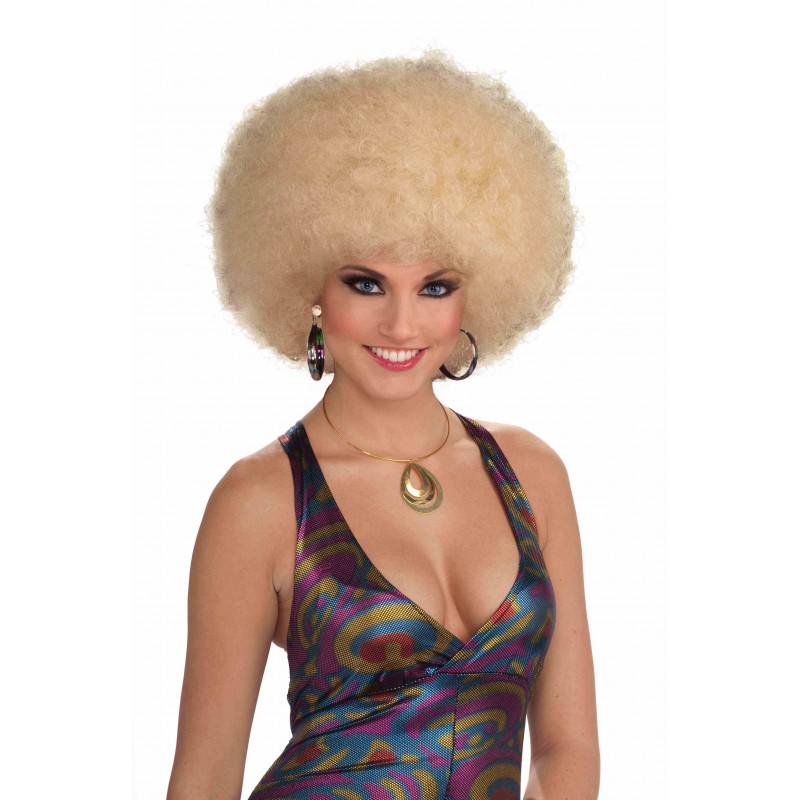 Afro Blonde Wig for Adult 1970s