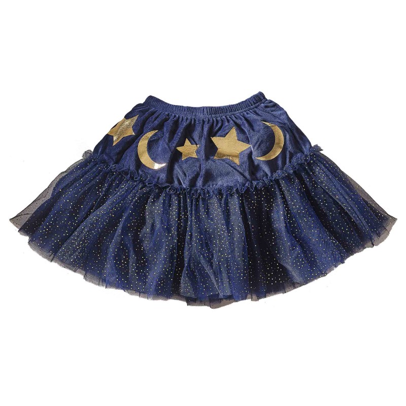 Navy Velvet Sparkle Wizardess Fancy Dress Tutu Girl's Costumes 5-7 Years