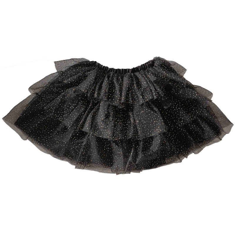 Black & Gold Sparkle Fairy Princess Fancy Dress Tutu Girl's Costumes 5-7 Years