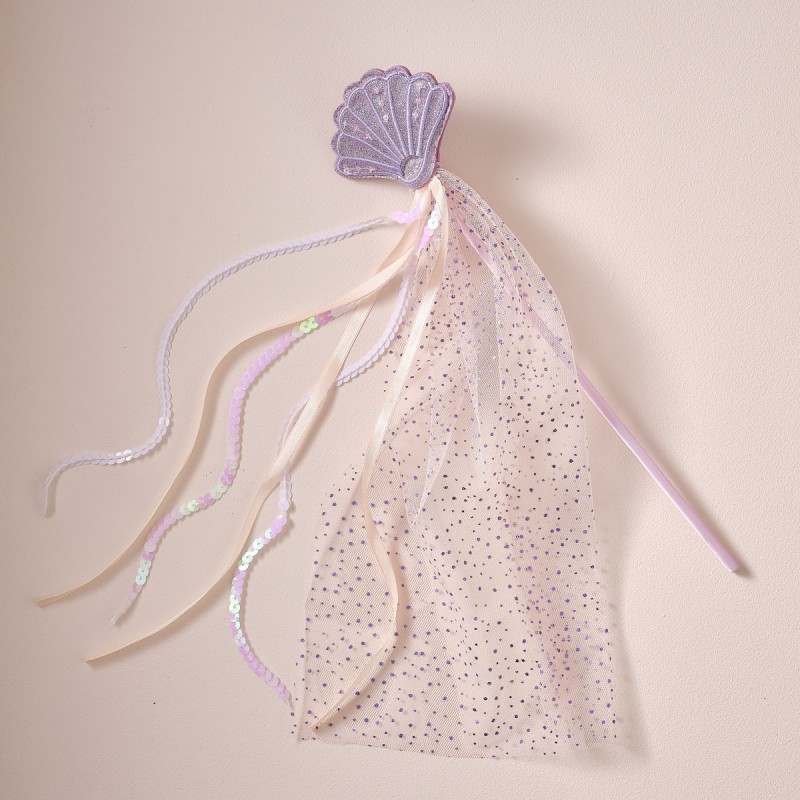 Purple Mermaid Fancy Dress Shell Wand - NFS Party