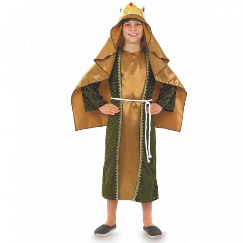 Gold Wise Man Nativity Unisex Kid's Costume 4-6 Years