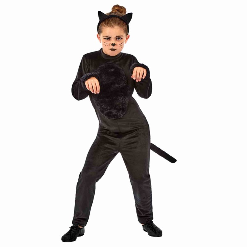 Black Cat Morph Girl's Costume 10-12 Years