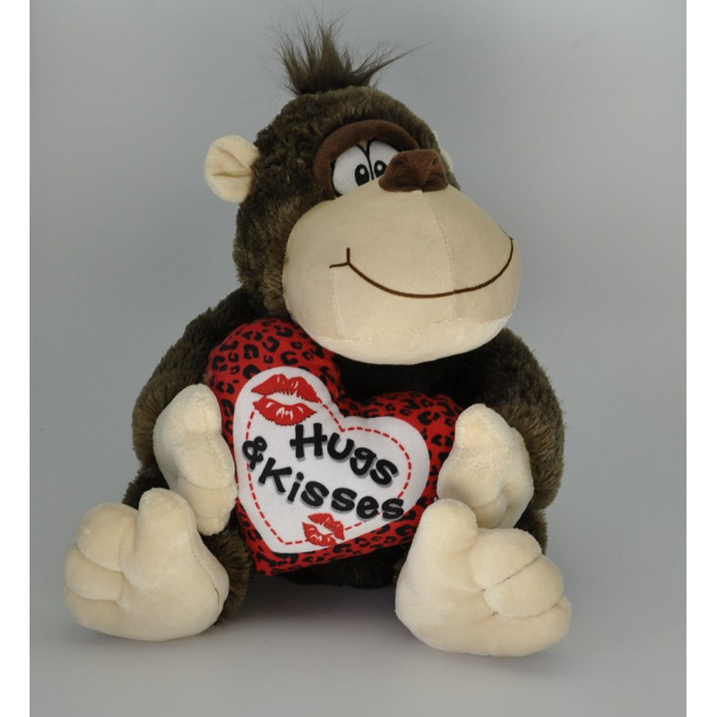 Valentine's Day Misc Accessories 30cm Hugs & Kises Gorilla & Love Heart Soft Toy