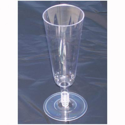 Clear Champagne Flutes Plastic Glasses 150ml Pack of 8