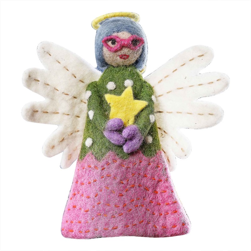 Angel Merry & Bright Felt Christmas Tree Topper 30cm 75 pk