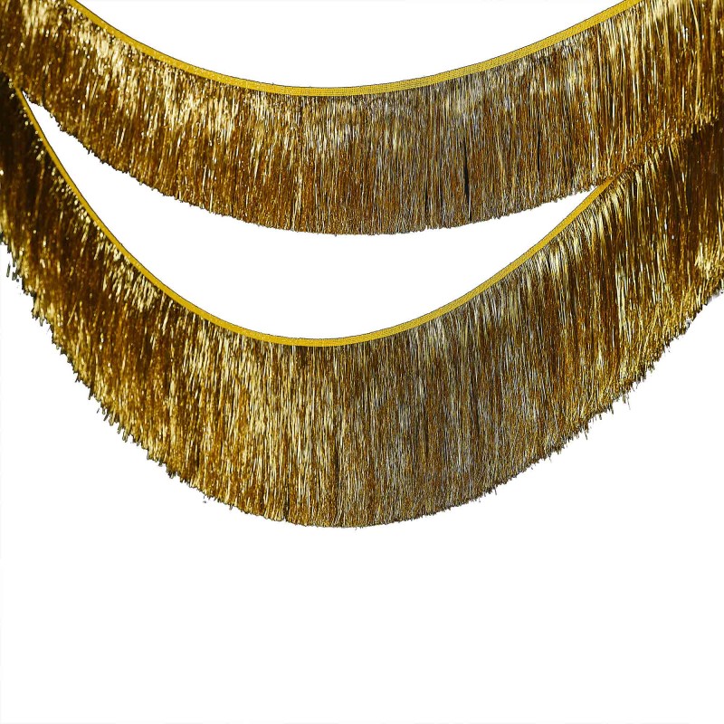 Christmas Gold Merry & Bright Tinsel Garland 2m - NFS Party