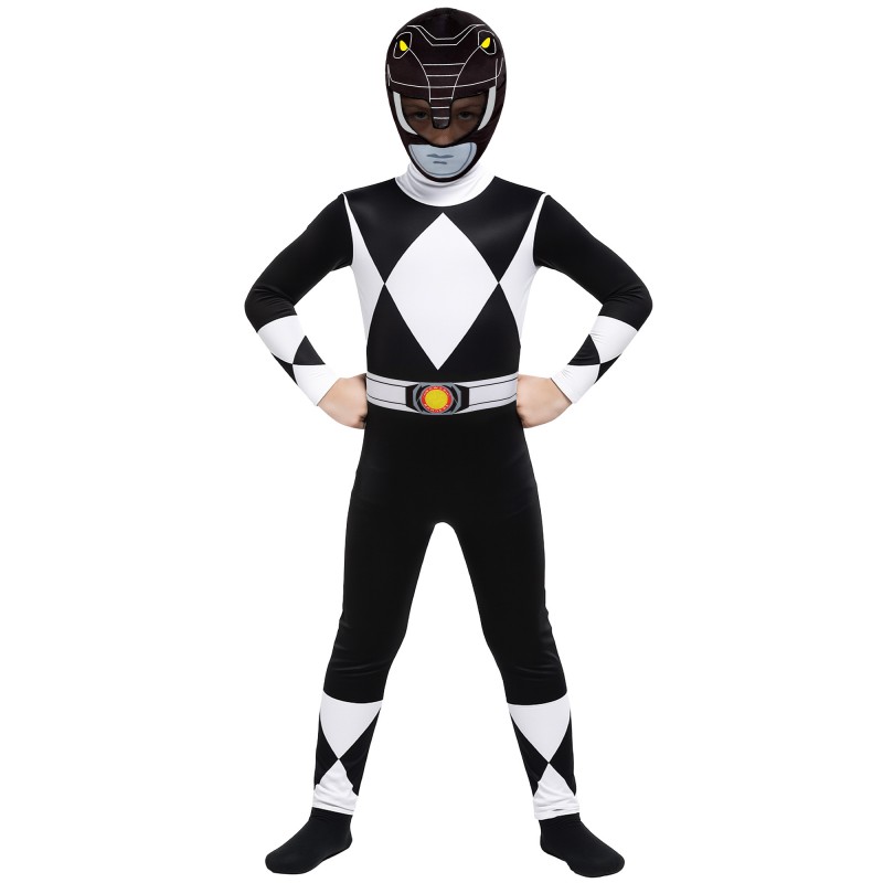 Black Mighty Morphin Boy's Costumes 7-9 Years