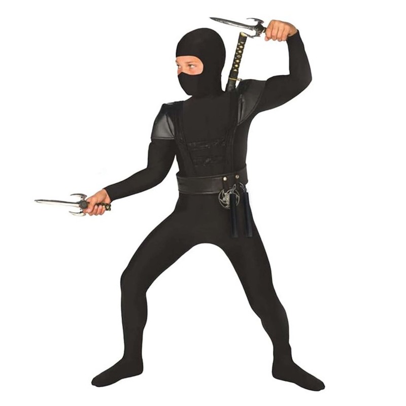 Black Ninja Unisex Child's Costumes 7-9 Years