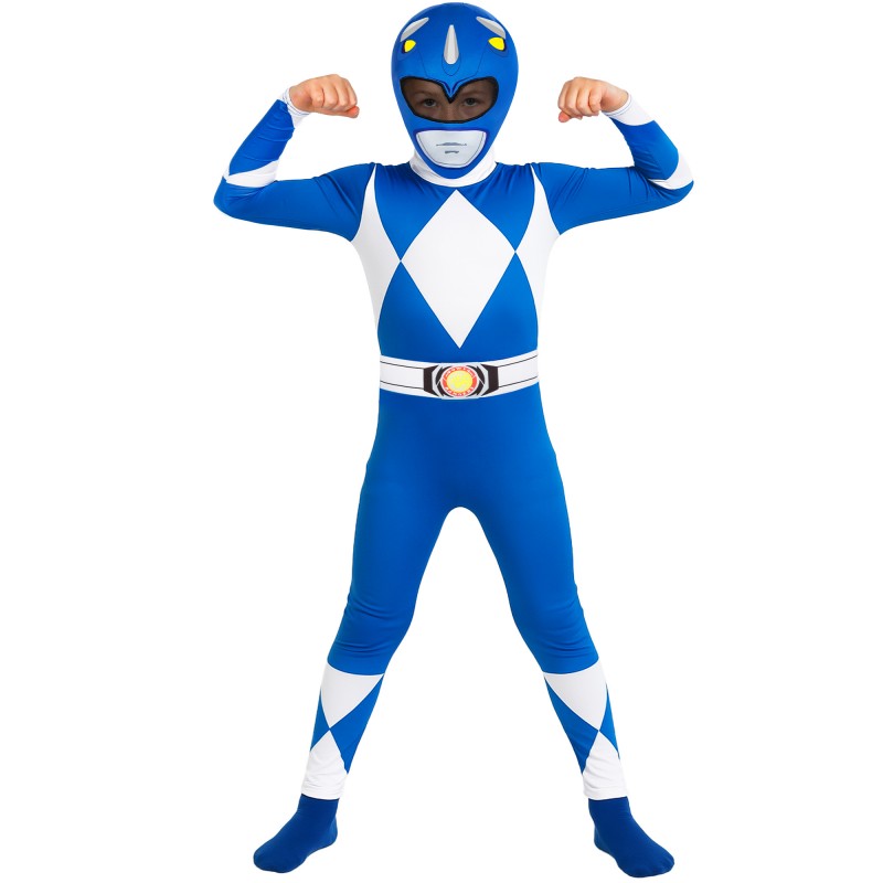 Blue Mighty Morphin Boy's Costumes 7-9 Years