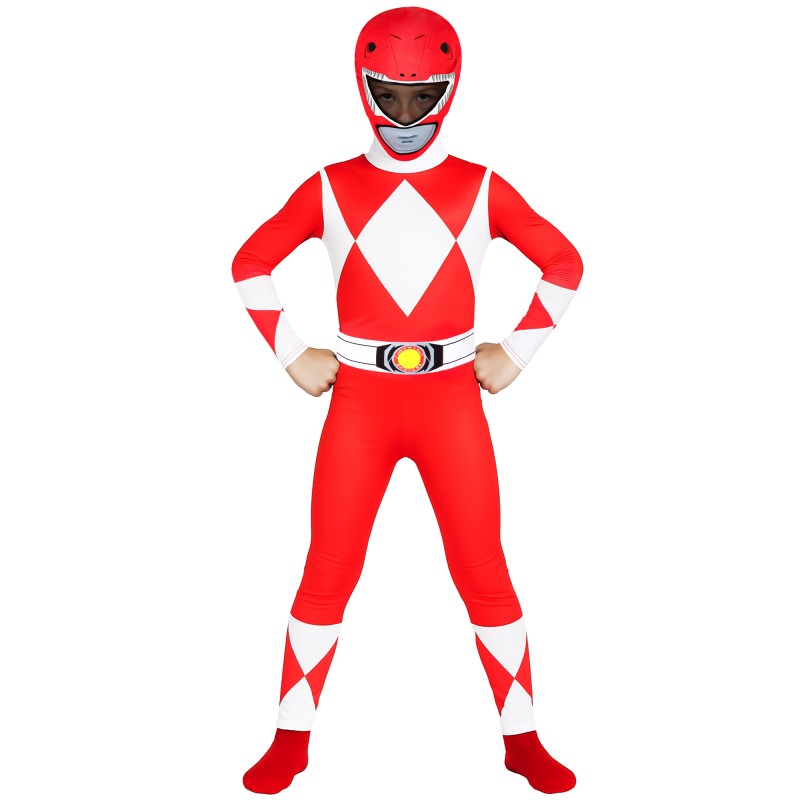 Red Mighty Morphin Boy's Costumes 7-9 Years