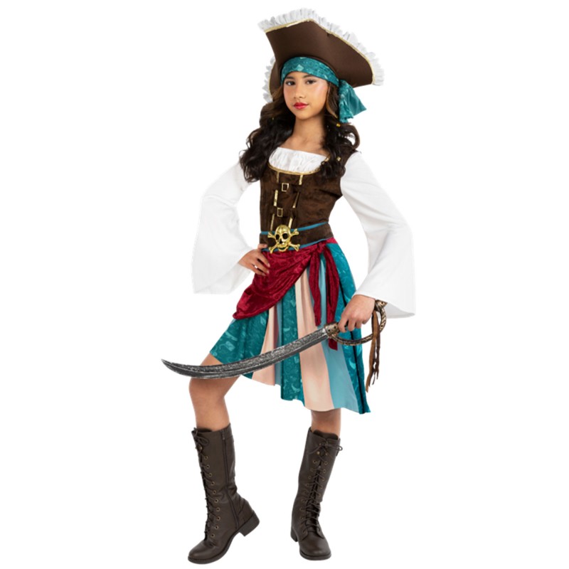 Pirate Captain Boho Girl's Costumes 4-6 years