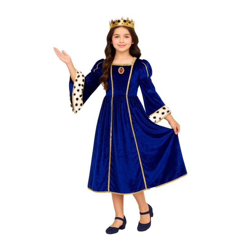 Blue Regal Princess Girl's Costumes 10-12 Years