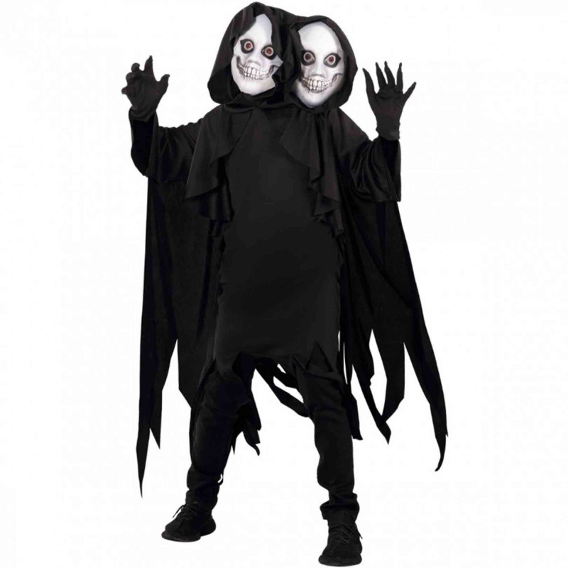Black 2 Headed Ghoul Unisex Child's Costumes 7-9 Years