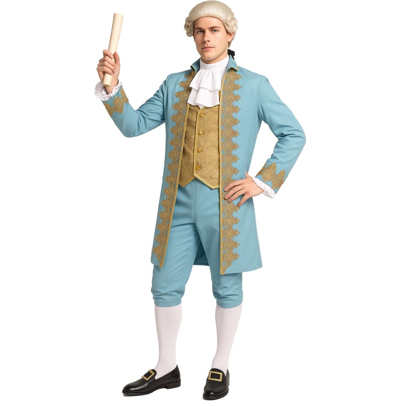 Blue Colonial Nobleman Men's Costumes XL
