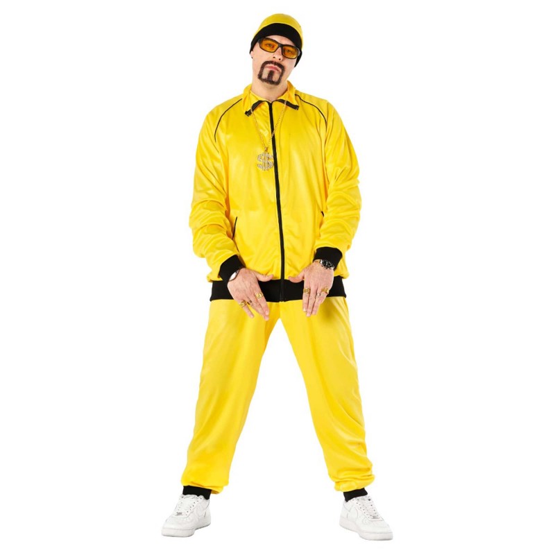 Yellow Hip Hop Men's Costumes 2XL