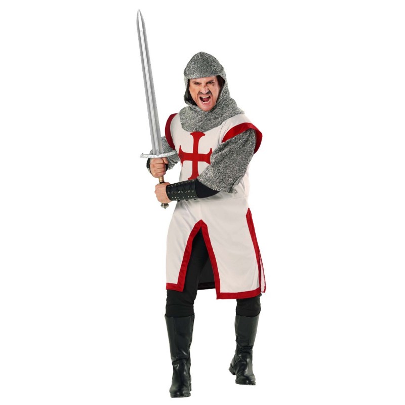 White Medieval Knight Men's Costumes Large