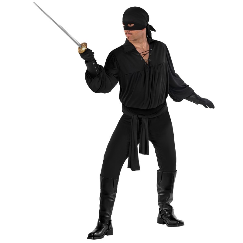 Black Masked Vigilante Men's Costumes Medium