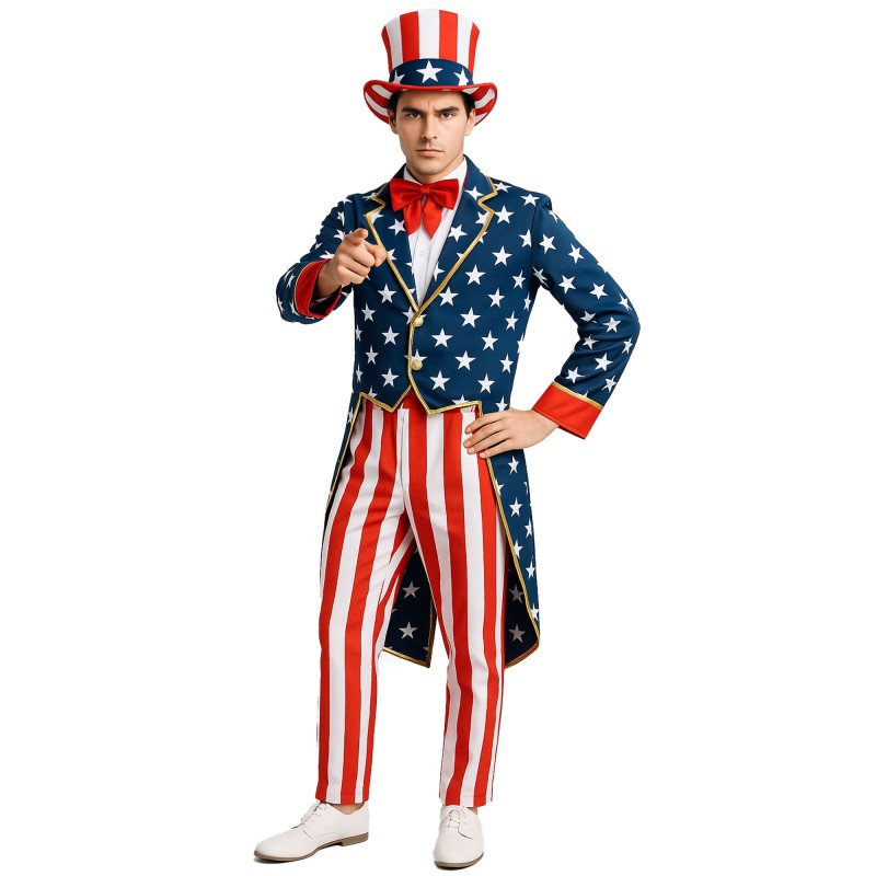 Uncle Sam Men's Costumes Medium