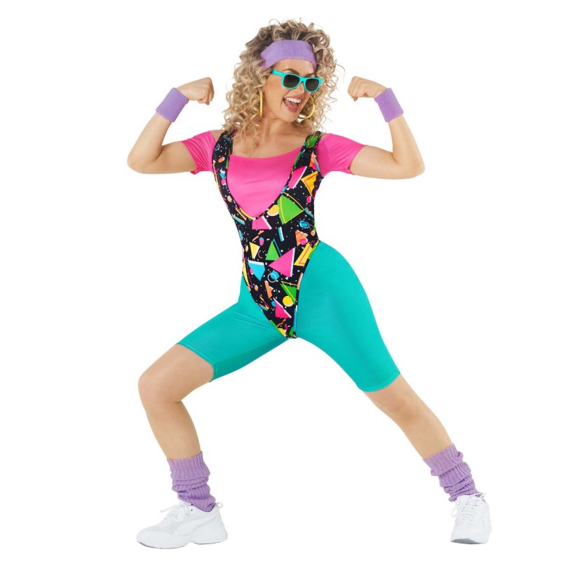 80s Aerobics Bright Women's Costumes Size 24-26