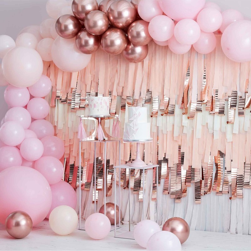 Pink & Rose Gold Mix It Up Balloon Arch 200 pk - NFS Party