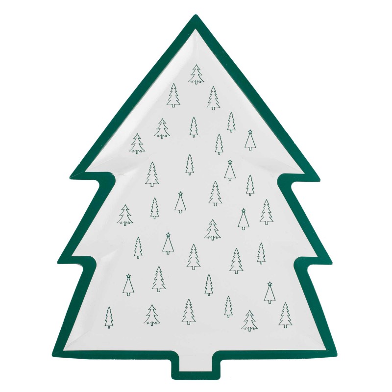 Christmas Tree Nordic Noel Shaped Banquet Plates 30cm x 23cm 8 pk Christmas Tree Nordic Noel Shaped Banquet Plates 30cm x 23cm 8 pk