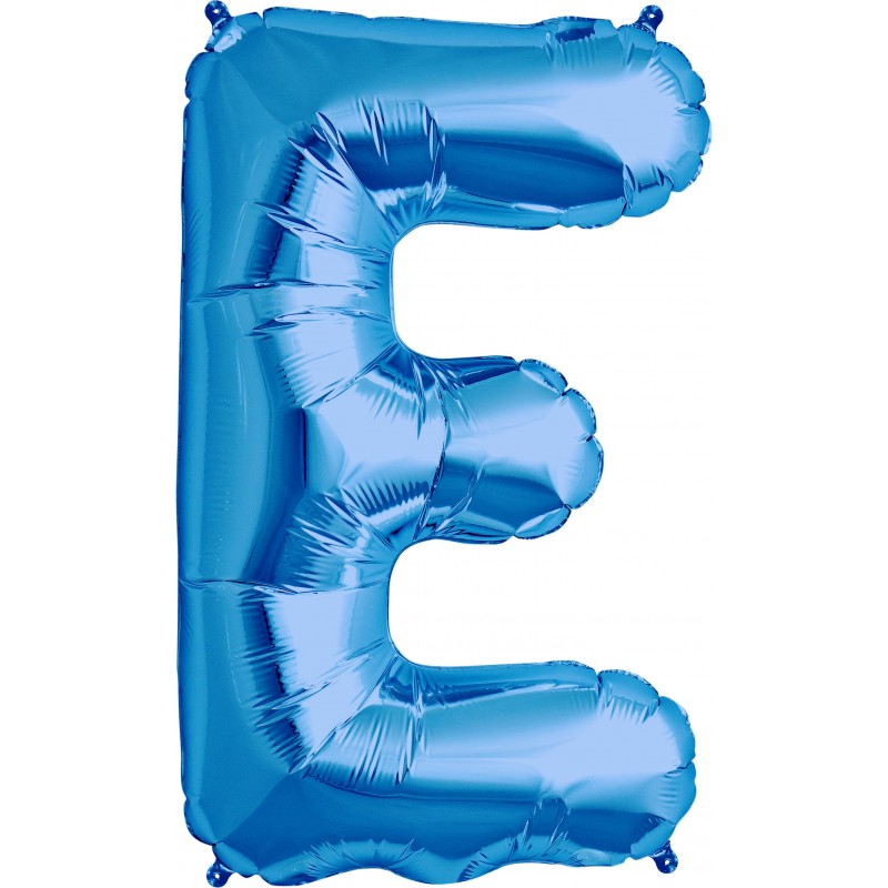 Letter E Megaloon Foil Balloons 86cm Blue
