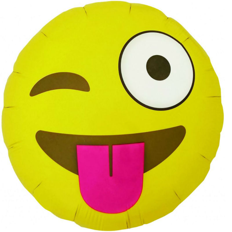 Emoji Foil Balloons 45cm Winking & Tongue