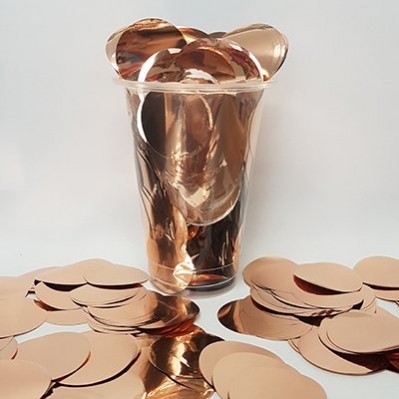 Rose Gold 3.5cm Metallic Foil Circles Confetti 200g - NFS Party