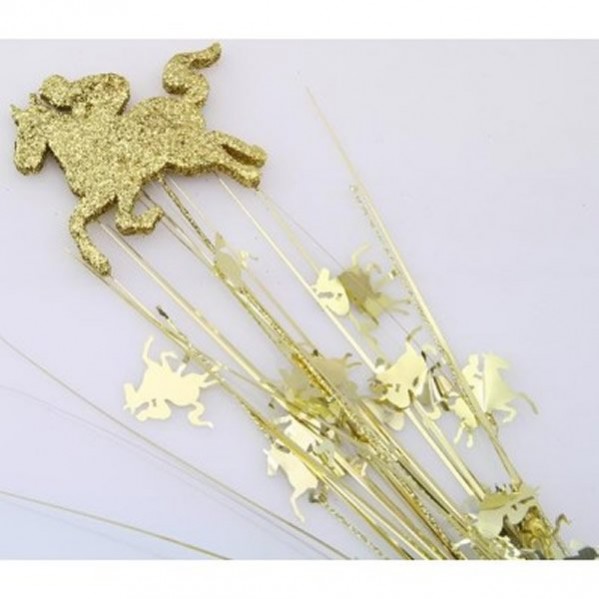 Horse Racing Gold Horses Foam Spray Spangle 61cm Horse Racing Gold Horses Foam Spray Spangle 61cm