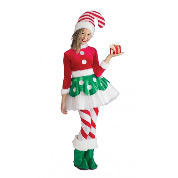 Candy Cane Elf Princess Child Costume Christmas