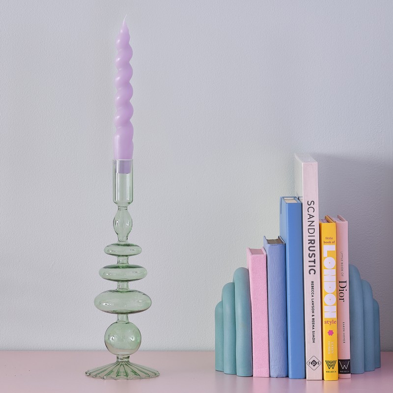 Pastel Wave Green Candle Holder - NFS Party