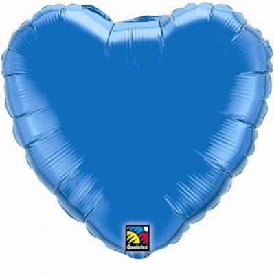 Blue Foil Balloons 10cm Sapphire Blue Heart