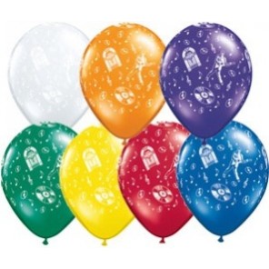 Rock n Roll Latex Balloons 28cm Assorted Colours Pack of 50