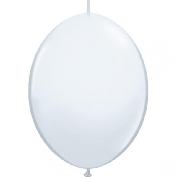 White Quick Link Latex Balloons 30cm Standard White Pack of 50