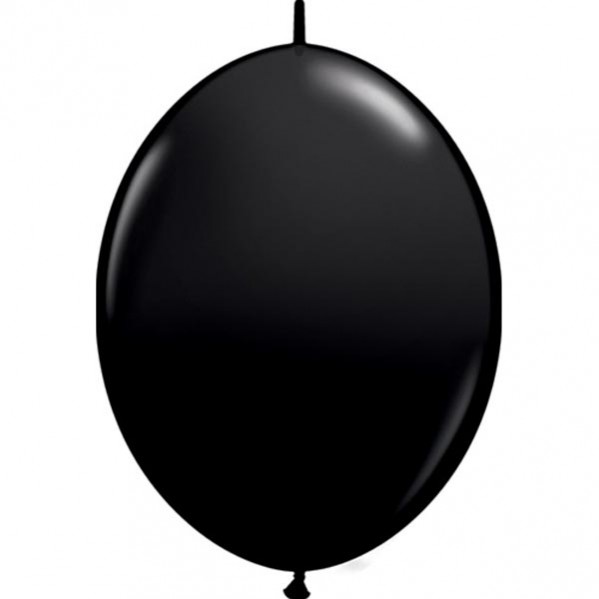 Black Quick Link Latex Balloons 30cm Onyx Black Pack of 50