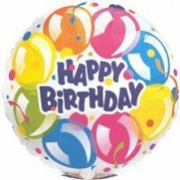 Happy Birthday Foil Balloons 45cm Sparkling