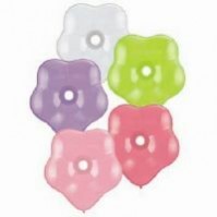 Multi Colour Latex Balloons 15cm Assorted Colours Geo Blossom Flower Pack of 100