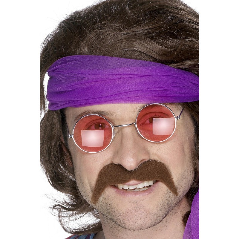 70's Brown Adult Moustache