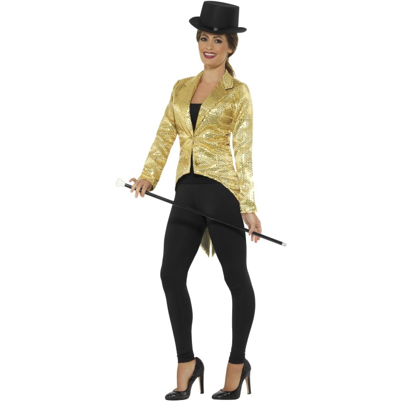 Sequin Gold Tailcoat Ladies Jacket