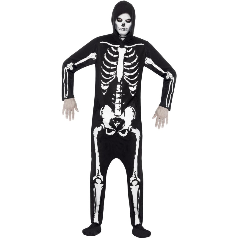 Skeleton Hooded Adult Costume