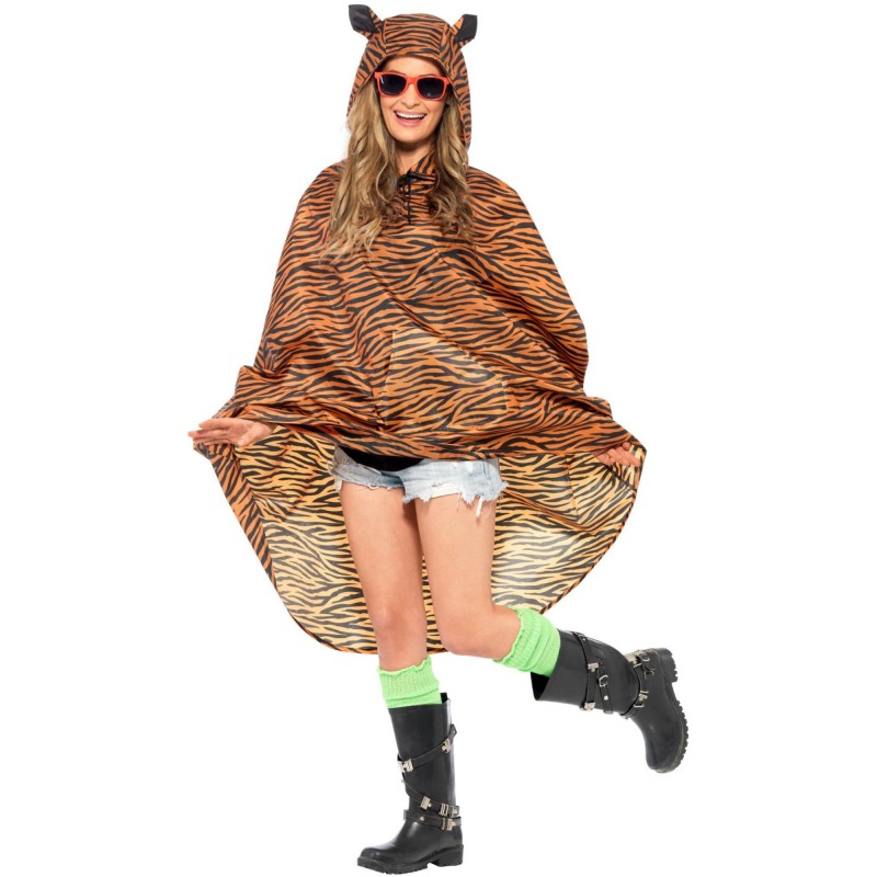 Tiger Party Poncho for Adult